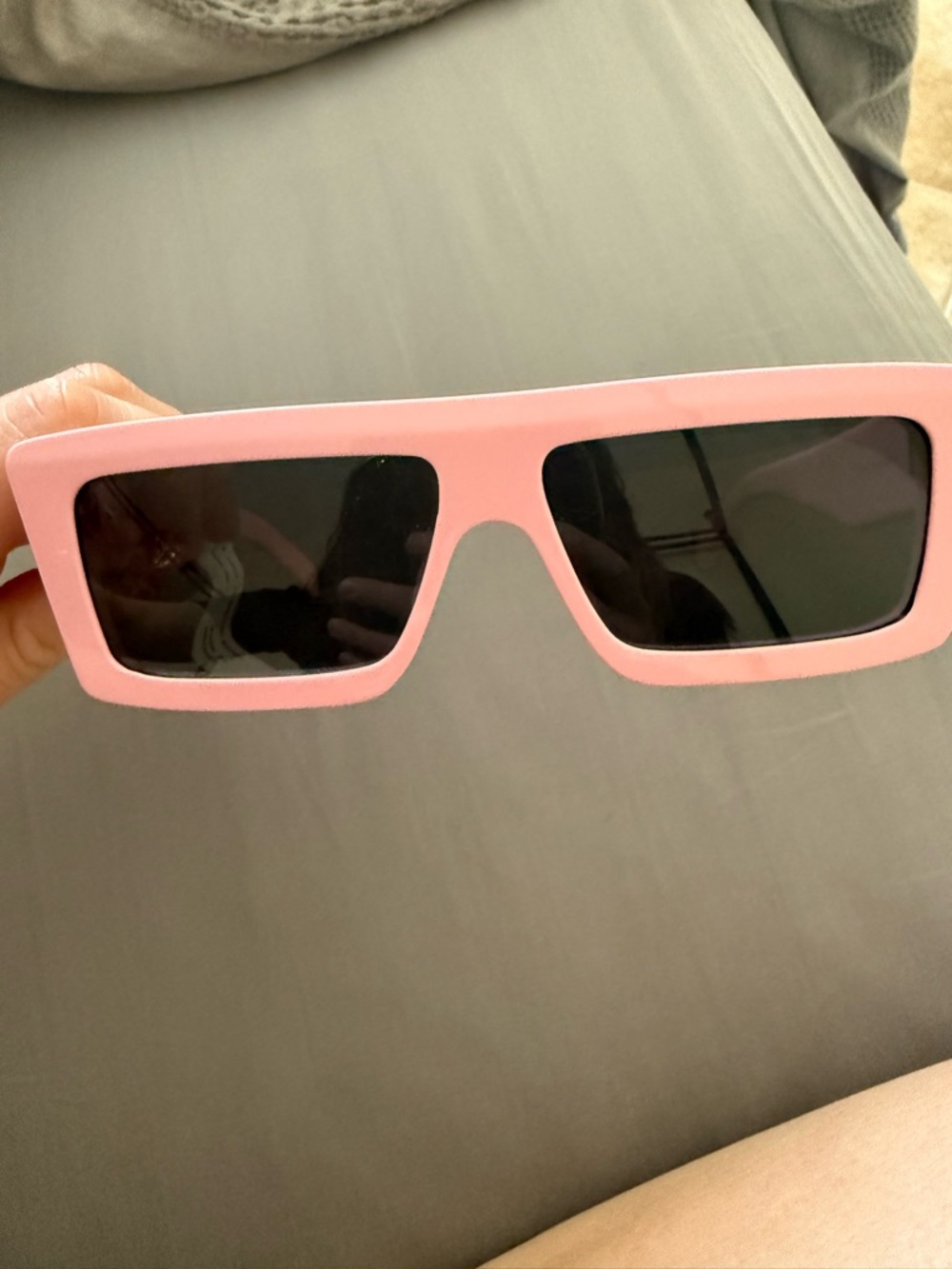 Celine Pink Rectangular Sunglasses with Dark Lenses - Picture 2 of 5